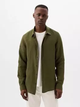 Льняная рубашка Gap, зеленый