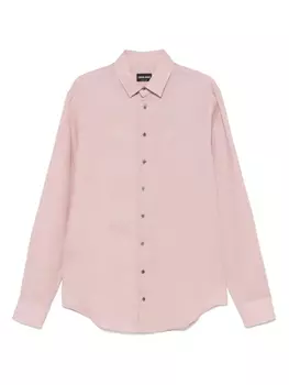 Льняная рубашка Giorgio Armani, розовый