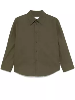 Льняная рубашка Jil Sander, зеленый