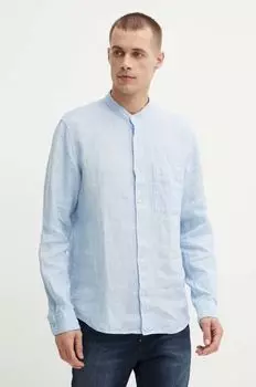 Льняная рубашка Marc O'Polo, синий