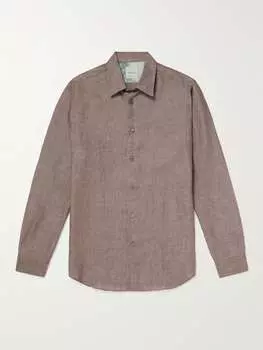 Льняная рубашка PAUL SMITH, коричневый