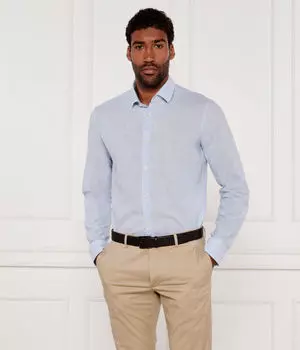 Льняная рубашка пит-в Slim fit Joop!, синий