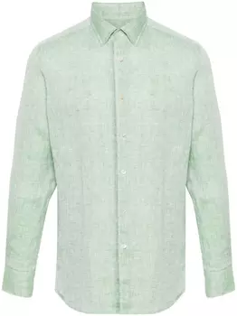 Льняная рубашка с длинными рукавами Glanshirt, зеленый