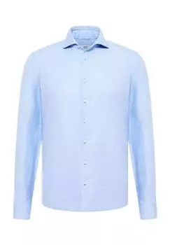 Льняная рубашка SLIM FIT ETERNA, цвет Azurblau