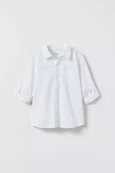 Льняная рубашка Zara, белый