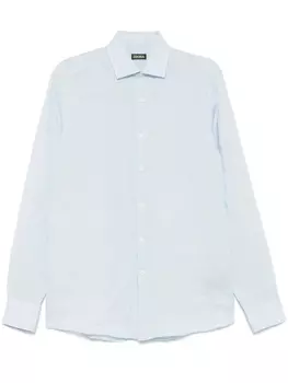 Льняная рубашка Zegna, синий
