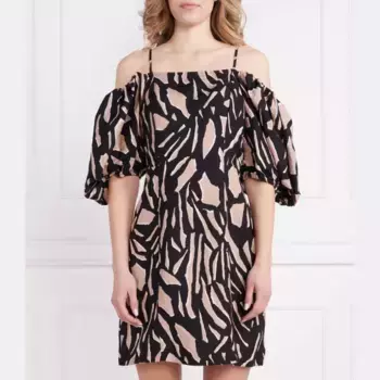 Льняное платье Dkny, бежевый