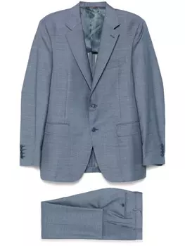 Льняной костюм Canali, синий