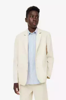 Льняной костюм H&M, бежевый