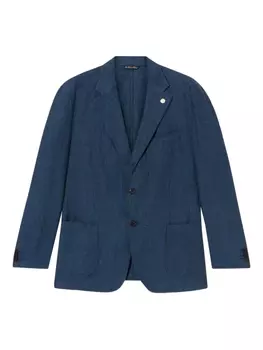 Льняной пиджак Brooks Brothers, синий