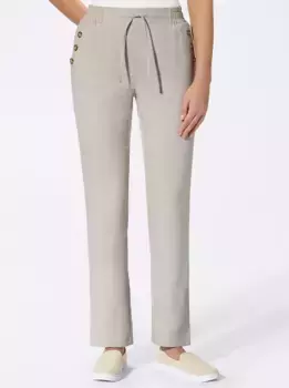 Льняные брюки Classic Basics, бежевый