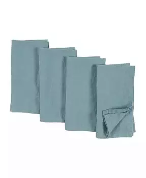 Льняные салфетки Verona Stonewashed, набор из 4 шт KAF Home, синий
