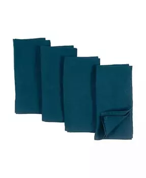 Льняные салфетки Verona Stonewashed, набор из 4 шт KAF Home, синий