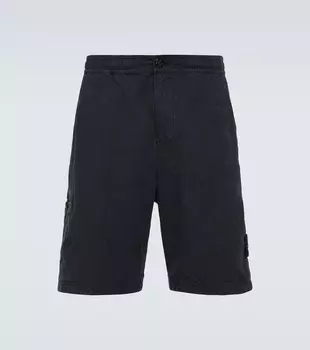Льняные шорты-бермуды Compass Stone Island, синий