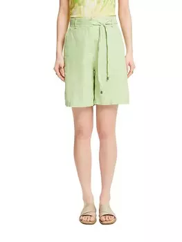 Льняные шорты ESPRIT, зеленый