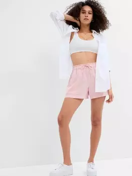 Льняные шорты Gap, розовый