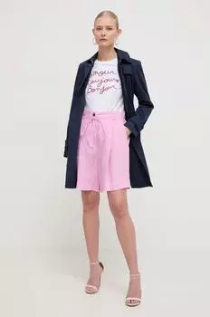 Льняные шорты Marella, розовый
