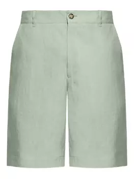 Льняные шорты Paul Smith, зеленый