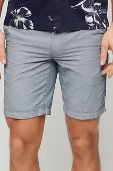 Льняные шорты с манжетами Superdry, синий
