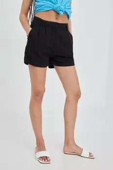 Льняные шорты Superdry, черный