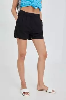 Льняные шорты Superdry, черный