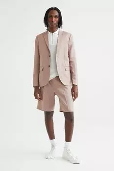 Льняные шорты свободного кроя H&amp;M, светло-бежевый