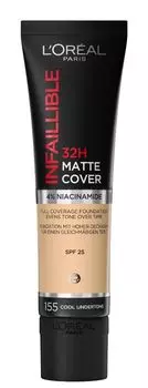 L’Oral Infaillible 32H Matt Cover Праймер для лица, 155 Natural Rose/Cool Undertone