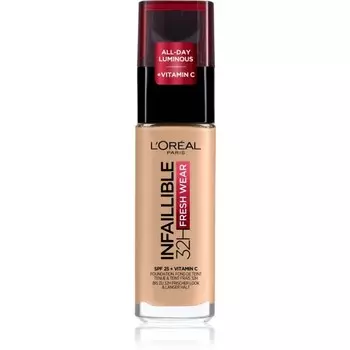 L'Oreal Paris, Infaillible 32H Fresh Wear стойкий жидкий тональный крем оттенок 120 Ваниль 30 мл