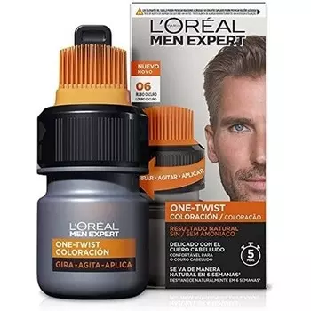 L'Oreal Paris Men Expert One-Twist Краска для волос №6 Светло-каштановый коричневый, 50 мл