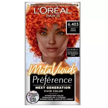 L'oreal Paris, Preference Metavivids, краска для волос, 6.403 Мета Коралл