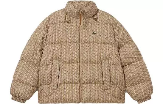 LACOSTE Мужской пуховик, цвет Brown Print