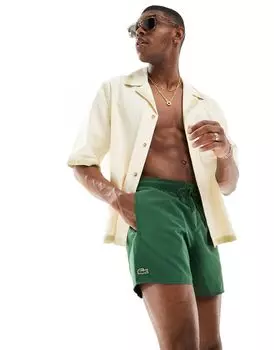 Lacoste Темно-зеленые шорты для плавания с логотипом