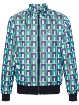 Lacoste жаккардовая толстовка на молнии, белый