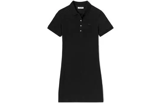 LACOSTE Женское платье с короткими рукавами, цвет Black
