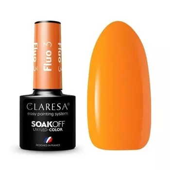Лак для ногтей Claresa Fluo UV, 5 мл, 3 шт.