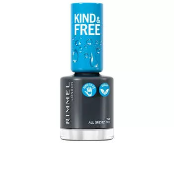 Лак для ногтей Kind & free nail polish Rimmel london, 8 мл, 158-all greyed out