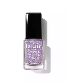 Лак для ногтей Lakur Enhanced Color, 0,4 унции Londontown, цвет Grape Fizz (holographic purple glitter, pearl, and multicolor confetti)