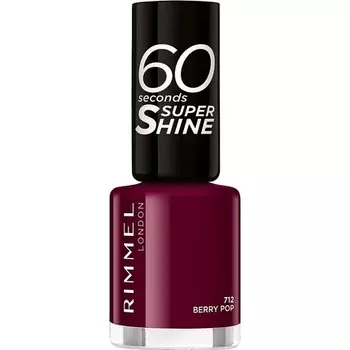 Лак для ногтей Rimmel 60 Seconds Super Shine Color Block 712 Berry Pop, 3 Brujas