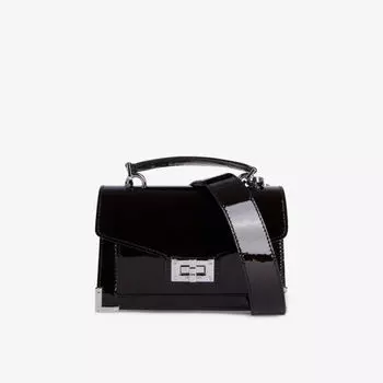 Лакированная сумка emily new nano The Kooples, черный