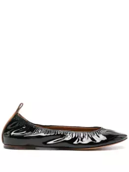 Лакированные балетки Lanvin, черный