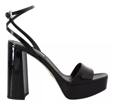 Лакированные босоножки Prada, черный