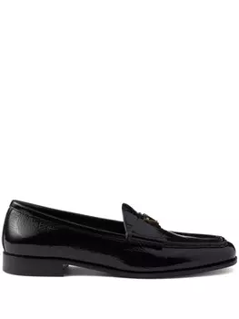 Лакированные лоферы Prada, черный