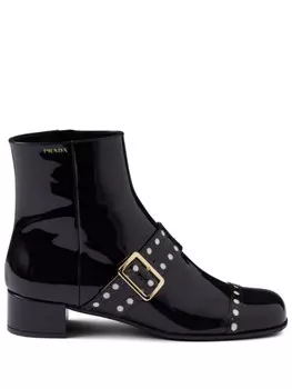 Лакированные сапоги Prada, черный