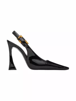Лакированные слингбэки Dune Saint Laurent, черный