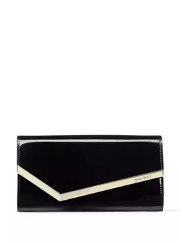 Лакированный клатч Emmie JIMMY CHOO, черный