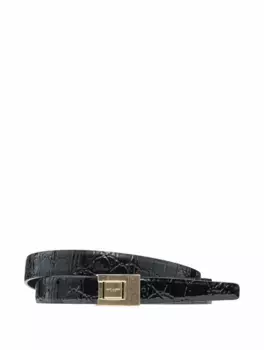 Лакированный ремень Saint Laurent, черный