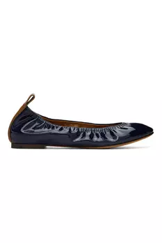Лаковые балетки Lanvin, синий