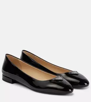 Лаковые балетки Prada, черный