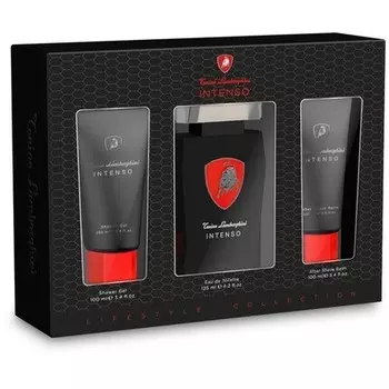 Lamborghini Intenso Edt 125 мл + гель для душа 100 мл + бальзам после бритья 100 мл