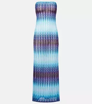 Ламе пляжный топ Missoni, Multi Blue